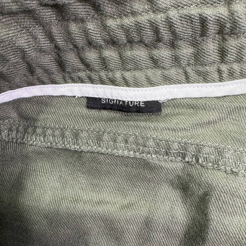 Talbots Pants Womens 8P Green Signature Chino Drawstring Casual City Pockets - Picture 7 of 8